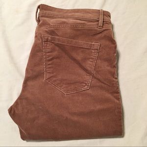 LOFT skinny corduroy pants in salmon!